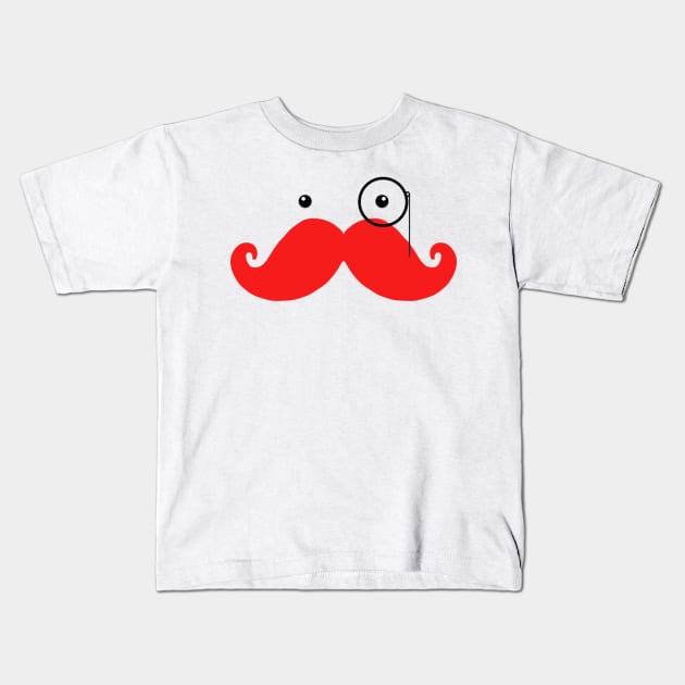 Mustache! Kids T-Shirt by Mhaddie